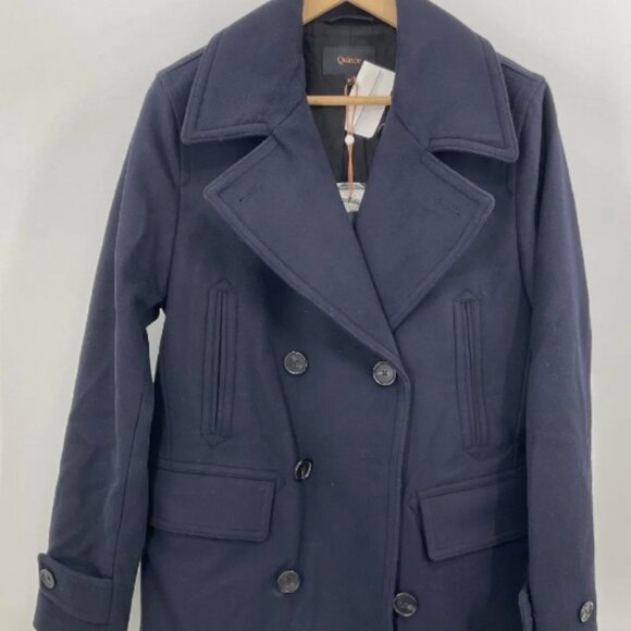 NEW QUINCE $180 Italian Wool Men's Peacoat Navy Sz M - Picture 2 of 5